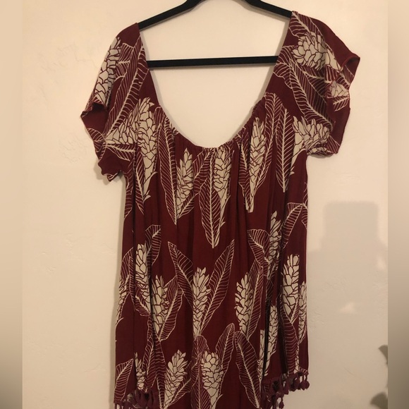 Sig Zane X Fighting Eel collab Knee length off shoulder dress - Picture 2 of 5